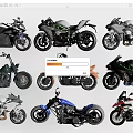 Various Stylish Motorcycles with Different Colors and Multiple Designs Collection