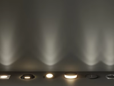 Modern Downlights And Spotlights With Various Styles And Warm Light For Interior Lighting 3d model