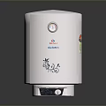 White Storage Water Heater With Modern Design And Instruction Card