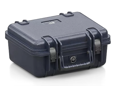 Durable Blue Hard Shell Protective Case With Secure Lock And Carry Handle 3d model