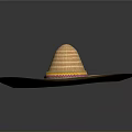Woven Straw Hat with Wide Brim and Colorful Decorative Band for Daily Wear