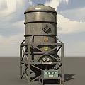 Industrial Large Metal Tank Equipment With Support Frame And Control Panel