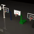 Different Colored Basketball Hoops Sports Equipment For Training And Play