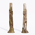 Modern Dead Wood Dead Tree 3d model