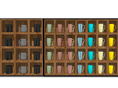 Modern Storage Cabinet Cup Storage Cabinet 3d model