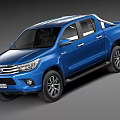 Blue Toyota Pickup Truck With Modern Design And Stylish Exterior Features