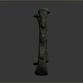 Ancient Bronze Sculptures With Curved Shape And Ring Decorations Featuring Green Patina Design