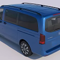 Sleek Blue Mercedes MPV With Modern Front Design And Alloy Wheels