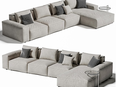 Multi-person sofa Corner sofa Large space sofa model