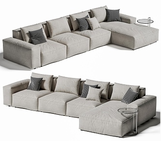 Multi-person sofa Corner sofa Large space sofa 3d model