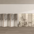 new chinese style screen 3d model