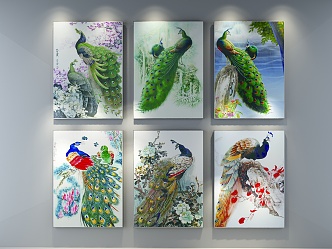 Modern Animal Painting Decorative Painting 3d model