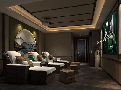 New Chinese Spa Foot Therapy 3d model New Chinese Spa Foot Therapy 3d model