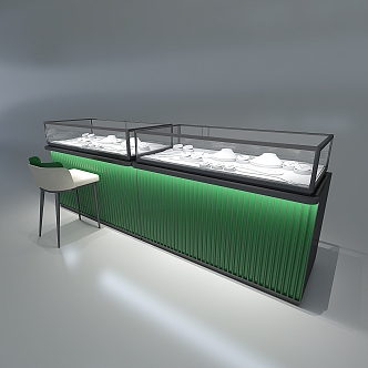 Jewelry Counter Jewelry Display Cabinet Jewelry Store 3d model