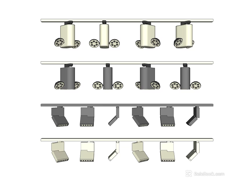 Various Modern Downlights And Spotlights With Different Design Styles For Home Lighting 3d model