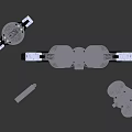 Industrial Hydraulic Equipment Components With Mounting Brackets And Flange Plates