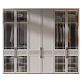 Modern Wardrobe Interior Design With Glass Doors Metal Handles And Storage Shelves