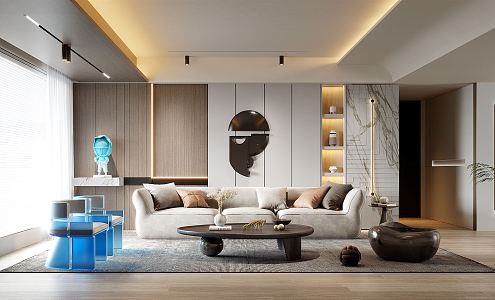 modern living room 3d model