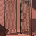 Elegant Modern Metal Mesh Partition With Geometric Pattern For Interior Decor 3d model