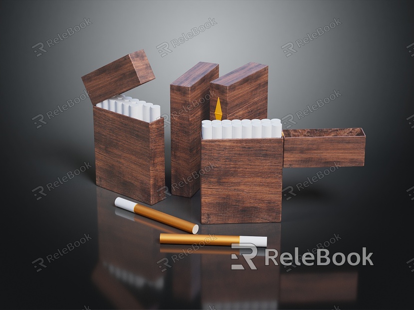 Modern Cigarette Box Wooden Cigarette Box Cigarette Box model