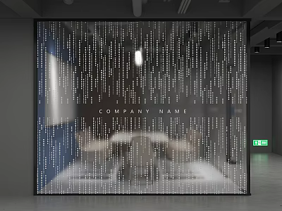 Modern Dot Glass Sticker 3d model