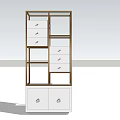 Modern Sleek Storage Cabinet With Black White Design Drawers And Legs
