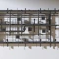 Industrial Equipment Metal Frame Structure With Pipes And Support Brackets