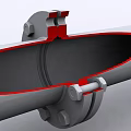 Heavy Duty Industrial Metal Pipe With Flange Connection And Secure Bolts