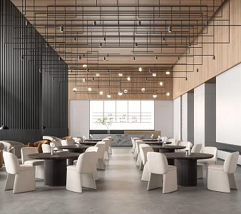 Modern Sales Office Negotiation Area Sofa Coffee Table Combination Restaurant Chandelier Water Bar Casual Table and Chair 3d model