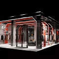 Modern Clothing Store Front With Glass Windows And Fashion Apparel Displays