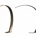 Modern Arched Floor Lamps With Gold And Black Sleek Design Base