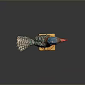Kingfisher Wooden Sculpture Featuring Blue Head Colorful Feathers Red Beak And Yellow Stand