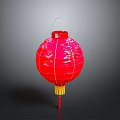 Traditional Chinese Red Paper Lantern With Hanging String And Yellow Tassel