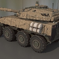 Armored Vehicle VEXTRA105 Wheeled Armored Vehicle Light Tank Low Face Number Low Model Simple Model Game Sub-era Film and Television Super Realism 3d model