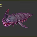 Fictional Mythical Creature Character With Sharp Teeth Red Eyes Armored Body And Claws