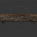 Two Rustic Wooden Logs With Natural Textured Surface And Brown Grain