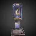 Vintage Payphone Booth With Retro Metal Structure Classic Design And Old Fashioned Stand