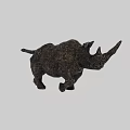 Artistic Textured Rhinoceros Sculpture As Unique Wall Decor For Home Decoration