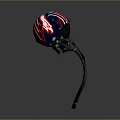 Stylish Maverick Sports Helmet with Striped Design and Red Blue Purple Colors for Protection