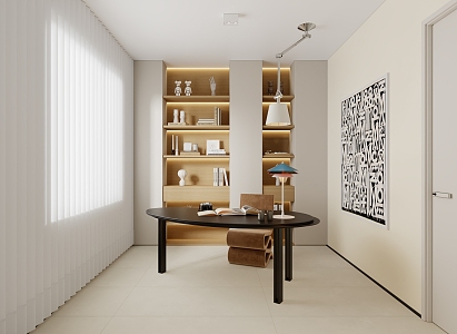 Modern Minimalist Study 3d model