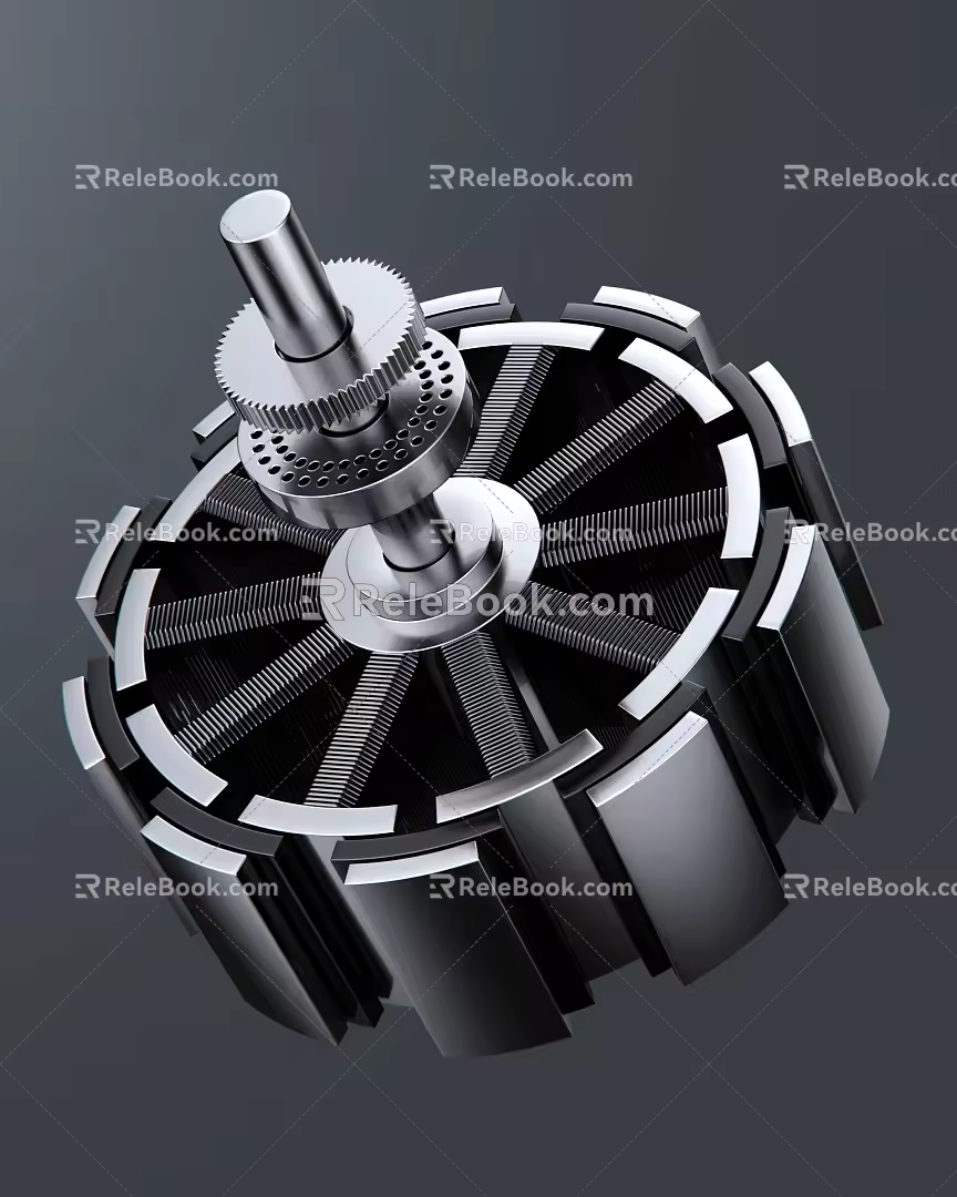 Smart electrical motor motor electrical motor explosion diagram decomposition structure fan 3C digital motor e-commerce accessories 3d model