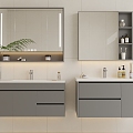 modern sink bathroom cabinet 3d model