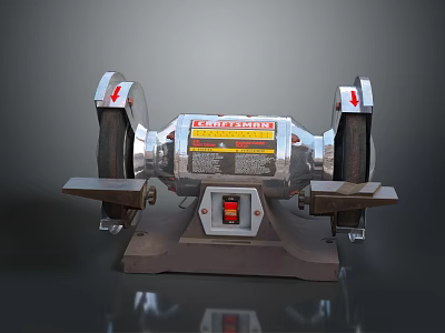 Continental Bench Grinder With Double Grinding Wheels And Red Switch For Household Use 3d model