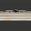 Outdoor Bench With Light Wooden Finish Intricate Carved Patterns And Diamond Backrest Design