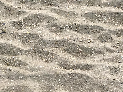 Natural Microtopography Features On Sandy Ground With Small Stones And Irregular Depressions 3d model