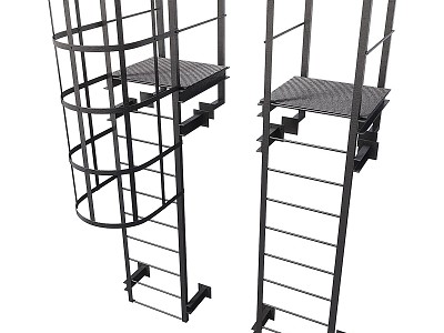 Other metal fire department ladder outdoor 3d model