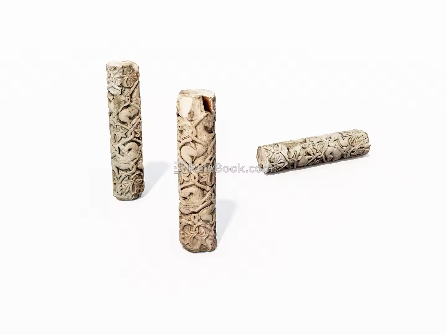 modeling stone pillar 3d model