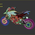 Motorcycle two-wheeled motorcycle off-road motorcycle road race motorcycle motor vehicle transport 3d model