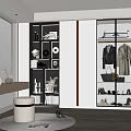 Modern Walk in Closet Interior Design With Glass Doors LED Lighting And Storage Cabinets