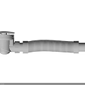 Flexible White Corrugated Plastic Pipe With Fittings For Drainage System Connection